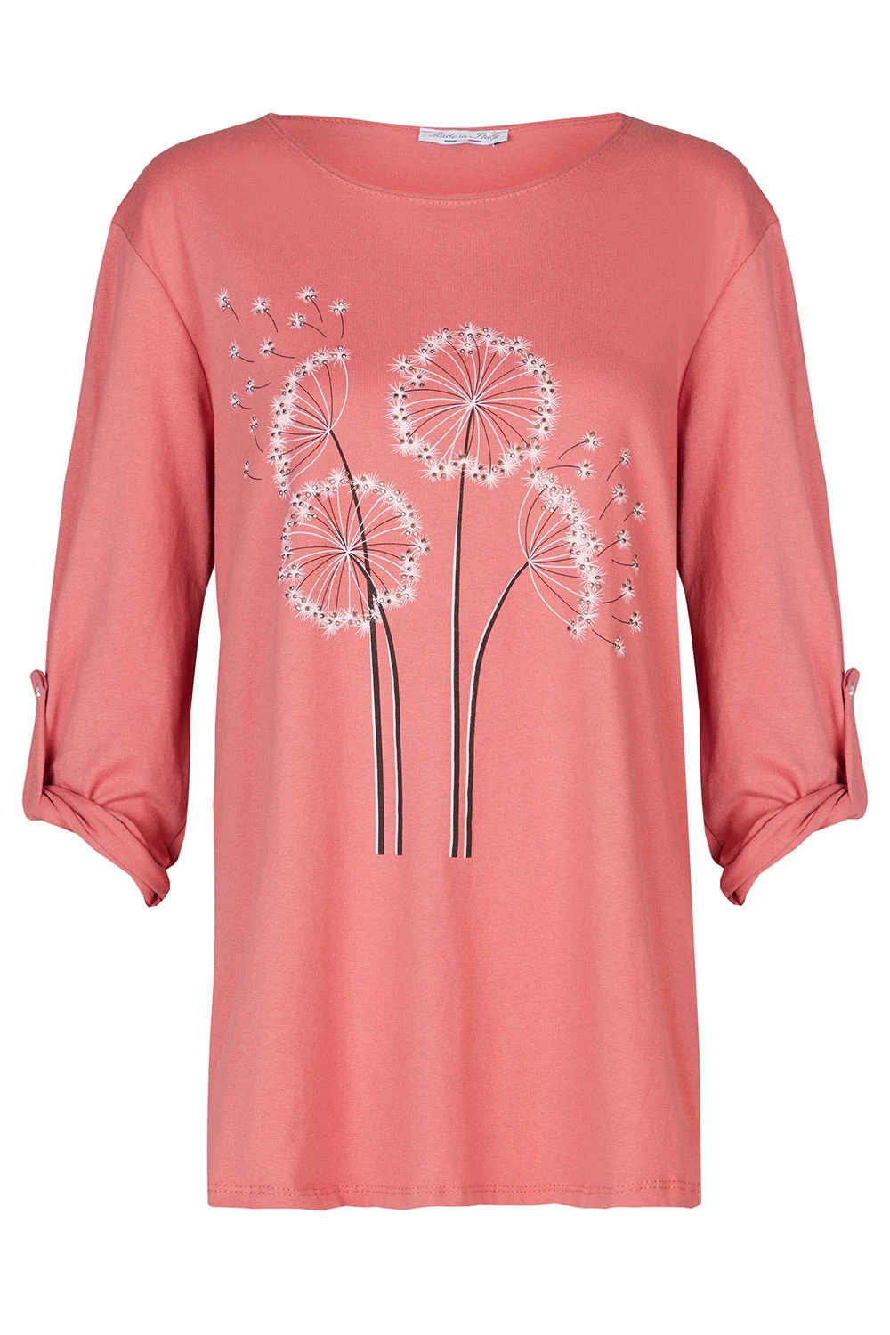 3/4 Sleeve Dandelion Print Top 4 3/4 Sleeve Dandelion Print Top - Image 2