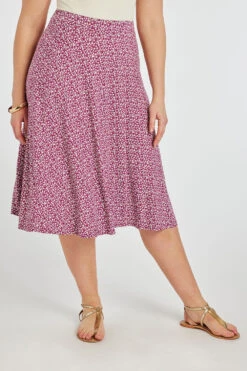 Ditsy Print Jersey Flippy Skirt