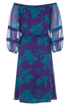 Bardot Dress With Ruffle Trim Sleeves -Mod Vanta Sales Store 900380965 alt2