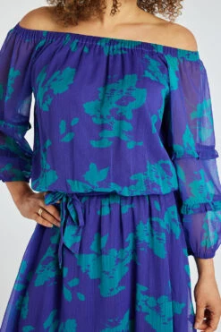 Bardot Dress With Ruffle Trim Sleeves -Mod Vanta Sales Store 900380965 alt51