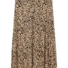 Leopard Print Jersey Flippy Skirt