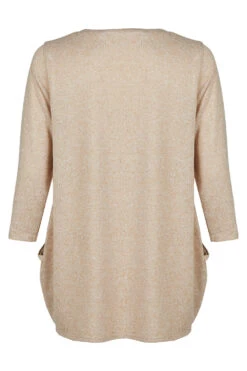 3/4 Sleeve Butterfly Design Tunic With Pockets -Mod Vanta Sales Store 900382381 alt2