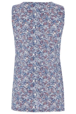 Sleeveless Plisse Ditsy Print Top -Mod Vanta Sales Store 900387009 alt2