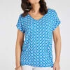 Short Sleeve Square Geo Print T-Shirt -Mod Vanta Sales Store 900387809 alt1