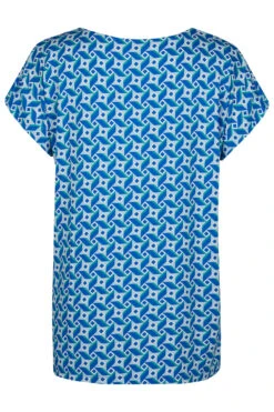 Short Sleeve Square Geo Print T-Shirt -Mod Vanta Sales Store 900387809 alt2