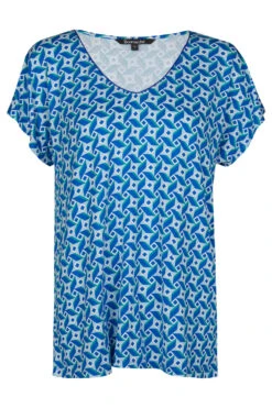 Short Sleeve Square Geo Print T-Shirt -Mod Vanta Sales Store 900387809 default