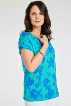 Short Sleeve Abstract Floral T-Shirt -Mod Vanta Sales Store 900387989 alt3