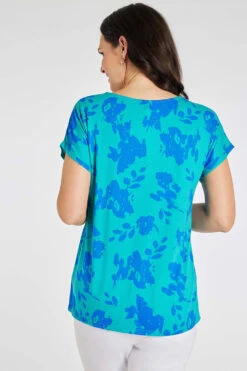 Short Sleeve Abstract Floral T-Shirt -Mod Vanta Sales Store 900387989 alt4