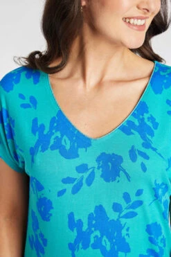 Short Sleeve Abstract Floral T-Shirt -Mod Vanta Sales Store 900387989 alt5