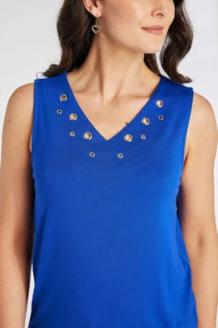 Short Sleeve Plain Vest With Eyelet Detail -Mod Vanta Sales Store 900388040 alt5