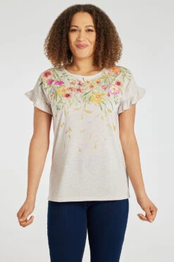 Short Sleeve Trailing Floral T-Shirt