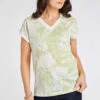 Short Sleeve Oversized Floral Linen T-Shirt -Mod Vanta Sales Store 900389543 alt1