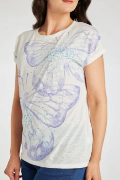 Short Sleeve Oversized Butterfly T-Shirt -Mod Vanta Sales Store 900389709 alt5