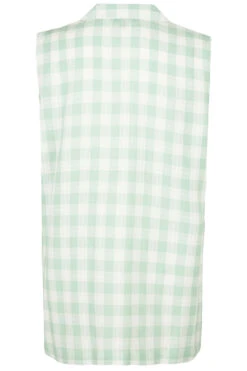 Sleeveless Gingham Collared Shirt -Mod Vanta Sales Store 900391431 alt2