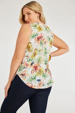 Sleeveless Tropical Broderie Top -Mod Vanta Sales Store 900391544 alt4