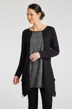 Colour Block Pleated Soft Touch Dress