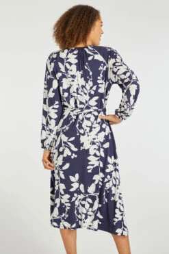 Leaf Print Belted Dress With Button Detail 12 Leaf Print Belted Dress With Button Detail -Mod Vanta Sales Store 900393553 alt5