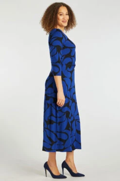 Swirl Print Twist Front Dress -Mod Vanta Sales Store 900393609 alt3