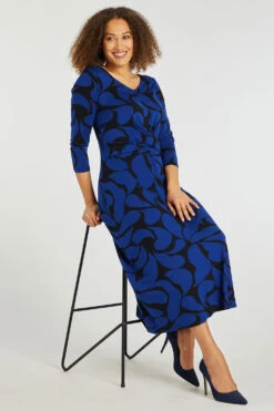 Swirl Print Twist Front Dress -Mod Vanta Sales Store 900393609 alt6