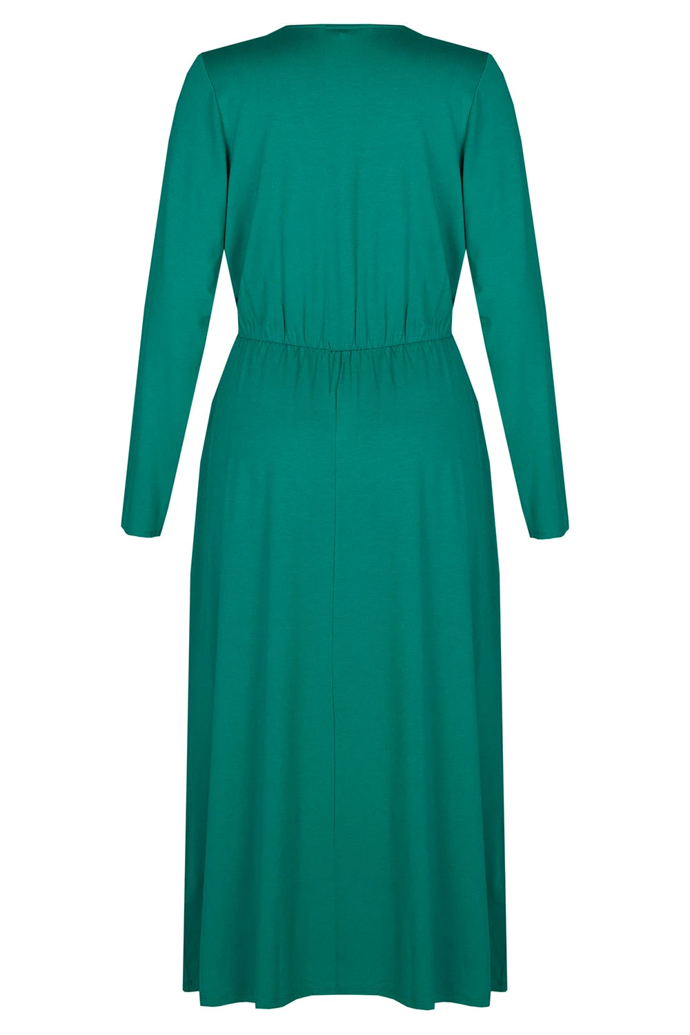 Plain Wrap Dress With Tortoiseshell Belt Detail 5 Plain Wrap Dress With Tortoiseshell Belt Detail - Image 3