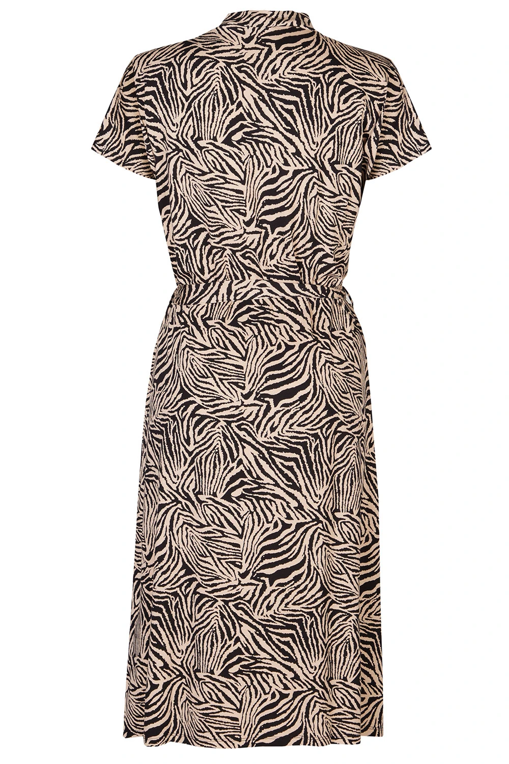 Zebra Print High Neck Belted Dress 4 Zebra Print High Neck Belted Dress - Image 2