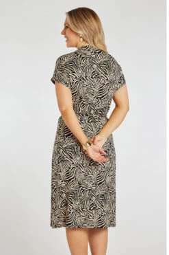 Zebra Print High Neck Belted Dress 11 Zebra Print High Neck Belted Dress -Mod Vanta Sales Store 900394181 alt5