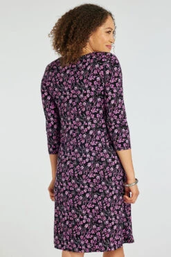 Ditsy Print Jersey Swing Dress -Mod Vanta Sales Store 900400507 alt5