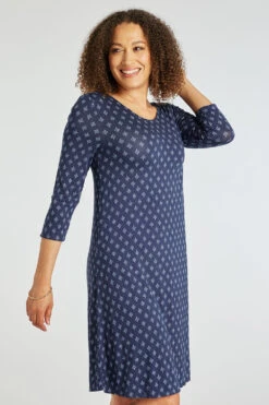 Foulard Print Jersey Swing Dress -Mod Vanta Sales Store 900400653 alt4