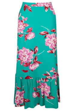 Floral Print Single Tiered Jersey Skirt -Mod Vanta Sales Store 900401231 alt2