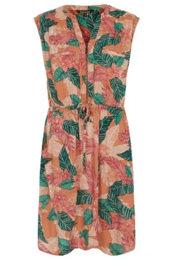 Sleeveless Tropical Flower Woven Dress -Mod Vanta Sales Store 900401557 default