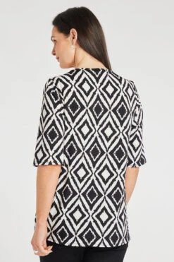 Short Sleeve Aztec Design Tunic 12 Short Sleeve Aztec Design Tunic -Mod Vanta Sales Store 900402244 alt5