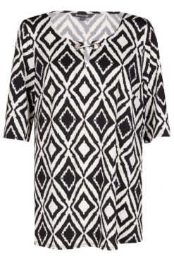 Short Sleeve Aztec Design Tunic 10 Short Sleeve Aztec Design Tunic -Mod Vanta Sales Store 900402244 default