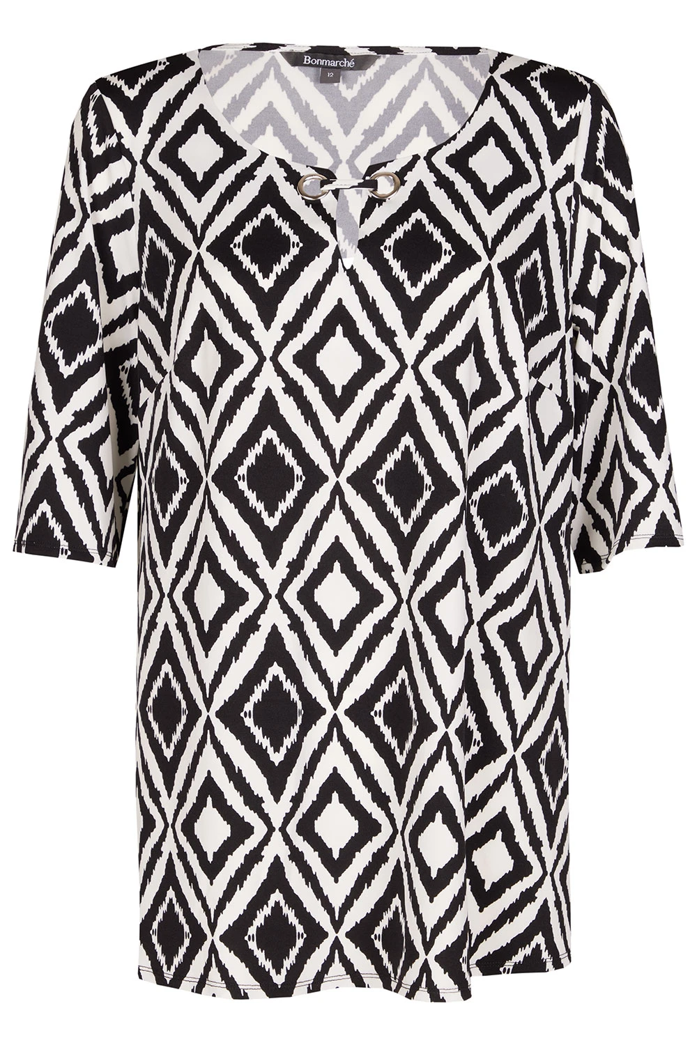 Short Sleeve Aztec Design Tunic 4 Short Sleeve Aztec Design Tunic - Image 2