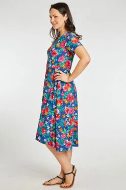 Tropical Floral Plisse Dress -Mod Vanta Sales Store 900411940 alt3