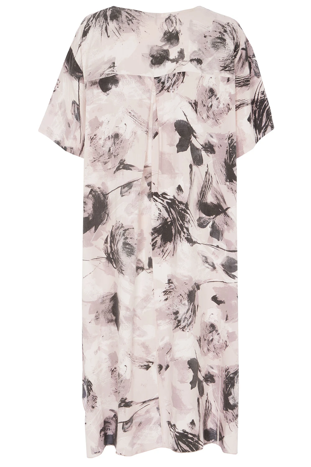 Short Sleeve Abstract Print Dress 5 Short Sleeve Abstract Print Dress - Image 3