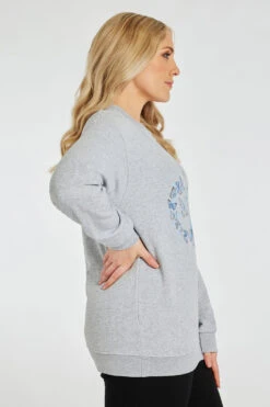 Long Sleeve Blue Heart Butterfly Sweatshirt -Mod Vanta Sales Store 900424233 alt4
