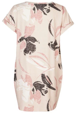 Short Sleeve Abstract Floral Tunic With Pockets -Mod Vanta Sales Store 900424652 alt2