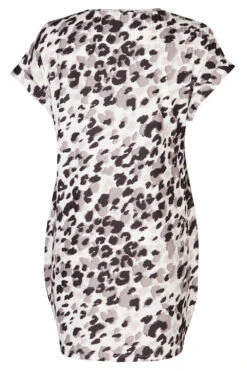 Short Sleeve Animal Dash Print Tunic With Pockets -Mod Vanta Sales Store 900424707 alt2