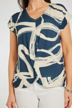 Twist Front Brushstroke Design Top -Mod Vanta Sales Store 900424853 alt5