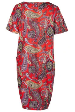 Short Sleeve Paisley Dress With Pockets -Mod Vanta Sales Store 900425069 alt2