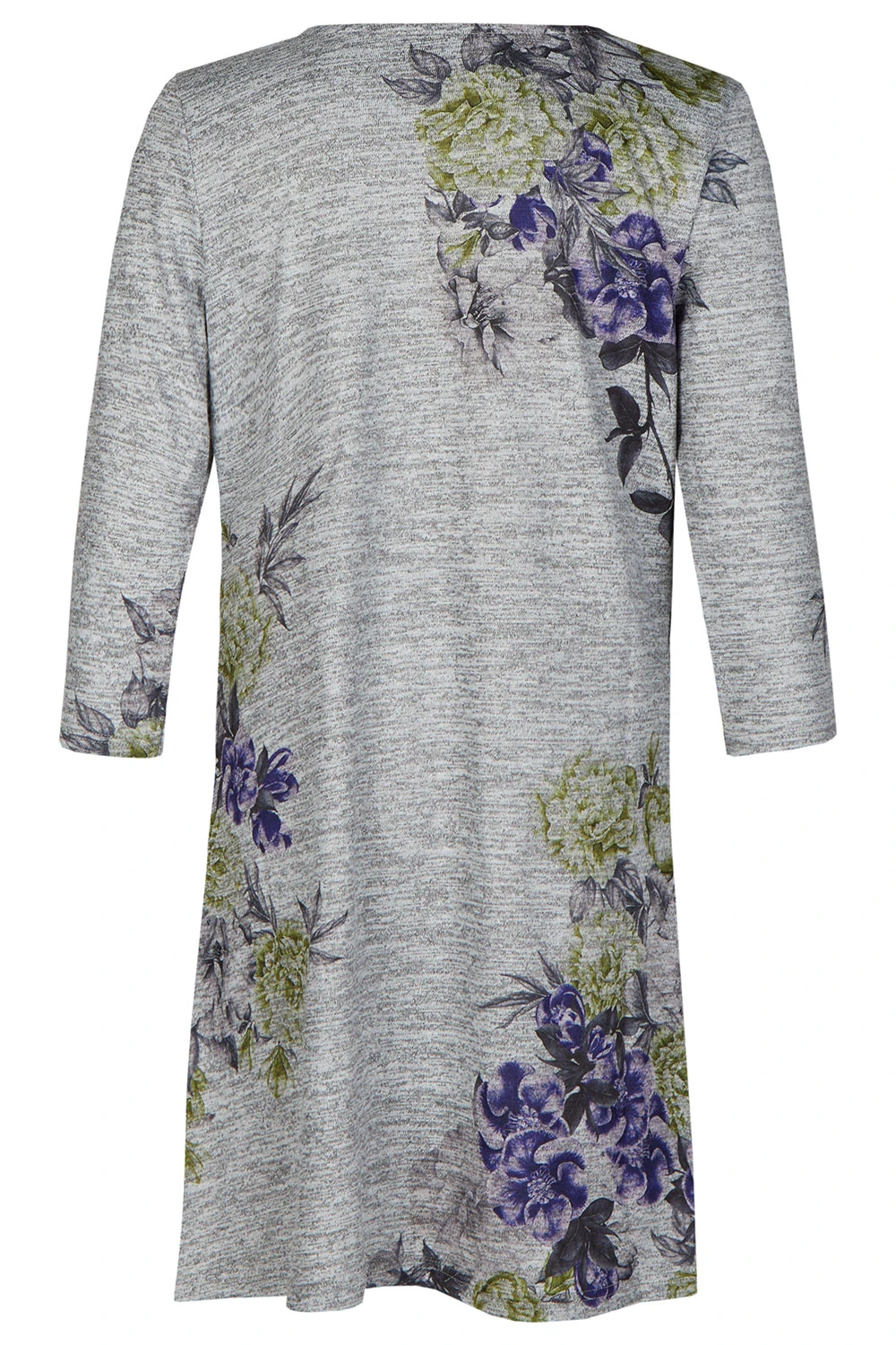 Jersey Shift Dress Withe Purple Flower Design 5 Jersey Shift Dress Withe Purple Flower Design - Image 3