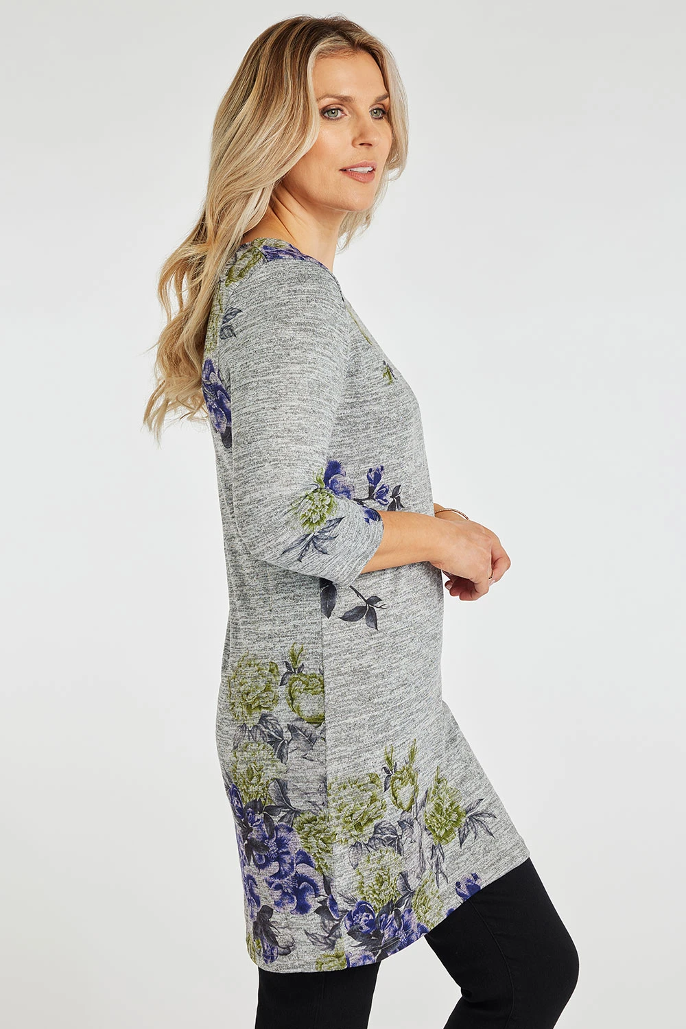 Jersey Shift Dress Withe Purple Flower Design 7 Jersey Shift Dress Withe Purple Flower Design - Image 5