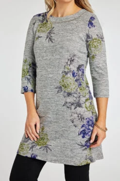 Jersey Shift Dress Withe Purple Flower Design 13 Jersey Shift Dress Withe Purple Flower Design -Mod Vanta Sales Store 900425433 alt5