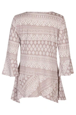 3/4 Sleeve Patchwork Print Tunic 10 3/4 Sleeve Patchwork Print Tunic -Mod Vanta Sales Store 900425739 alt2