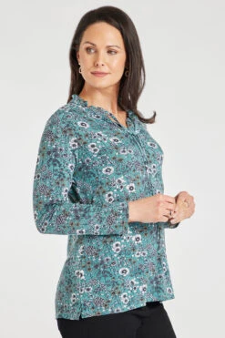 Long Sleeve Ditsy Floral Top -Mod Vanta Sales Store 900425831 alt4