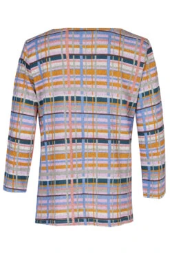 Long Sleeve Multi Check Pattern Top -Mod Vanta Sales Store 900426251 alt2