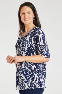 Short Sleeve Floral Print Top -Mod Vanta Sales Store 900428793 alt3