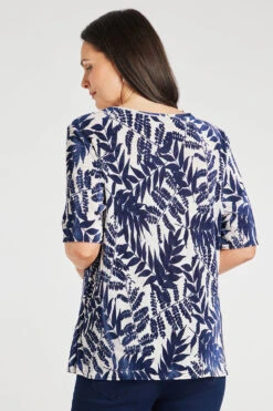 Short Sleeve Floral Print Top -Mod Vanta Sales Store 900428793 alt4