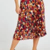 Elasticated Floral Pleated Skirt