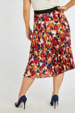 Elasticated Floral Pleated Skirt 11 Elasticated Floral Pleated Skirt -Mod Vanta Sales Store 900430744 alt5